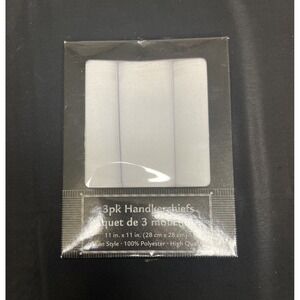 Vtg 1970's Package of Men's Handkerchiefs 3 Pack 100% polyester new in packaging